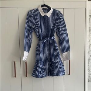 J.Crew Blue and White Striped Dress Sz 10